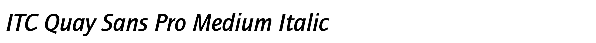 ITC Quay Sans Pro Medium Italic image